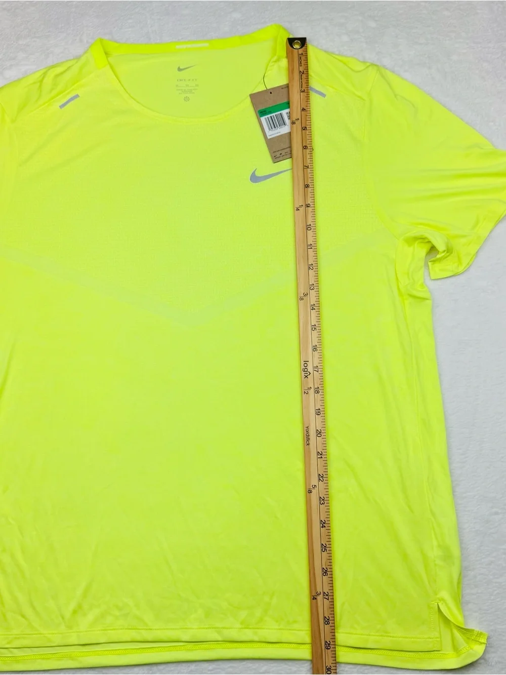 Nike NWT running performance shirt. Dri Fit. Size XL. Neon yellow. Brand new.